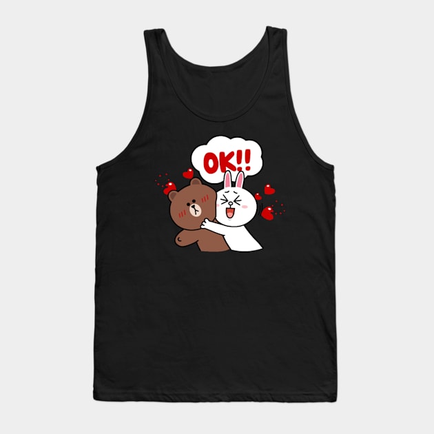 brown and cony Tank Top by ezzobair